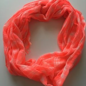 Neon Pink Plaid Scarf